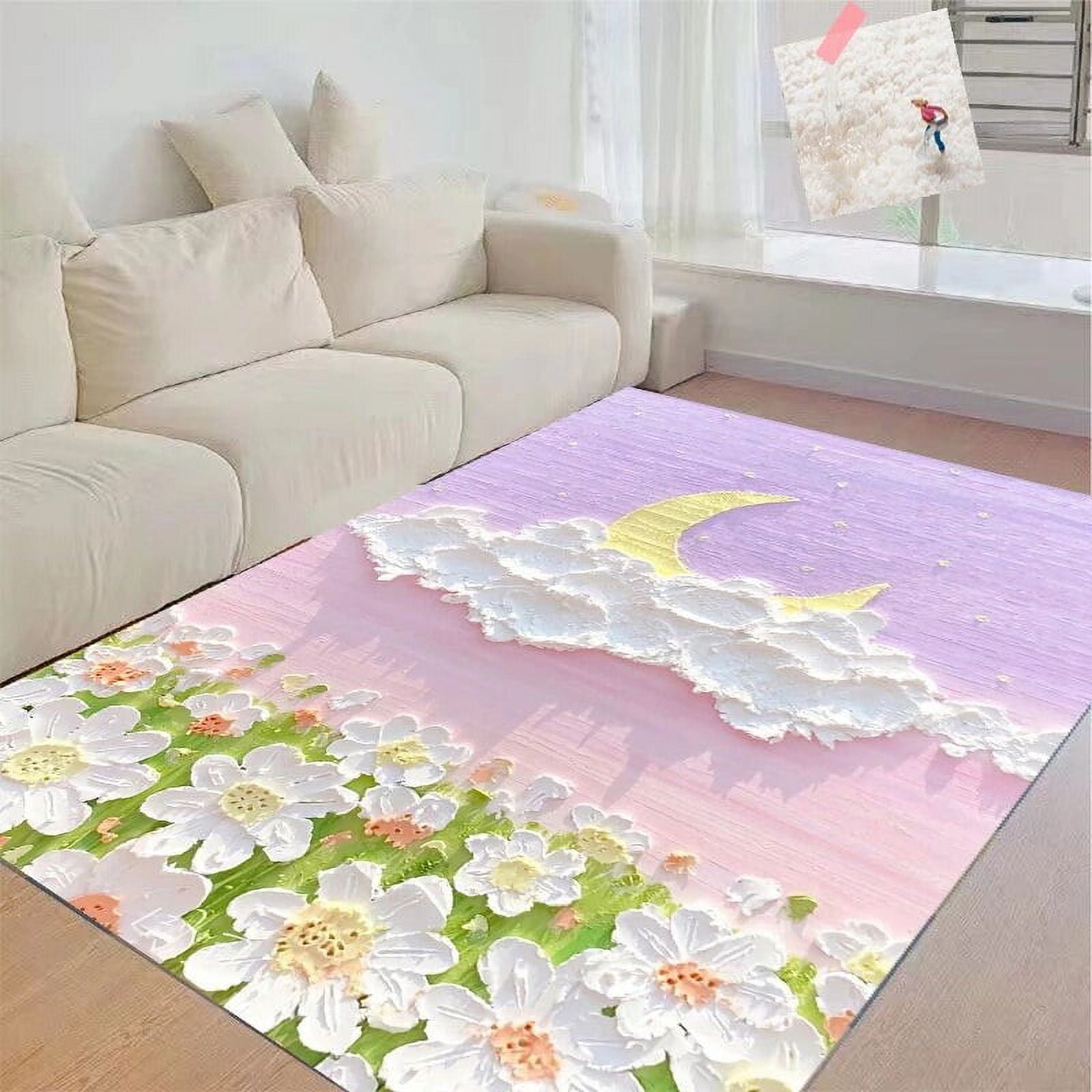 Modern Oil Painting Carpets Home Living Room Rugs Ins Style Girl Room