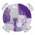 thumbnail image 1 of Modern Oil Painting Round Tablecloth for 36-44 Inch Tables,Fitted Table Cover with Elastic Edge,Purple Grey Abstract Graffiti Art Waterproof Outdoor Table Cloth Protector for Patio Garden Dinner, 1 of 9