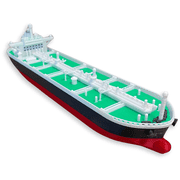 Modern Oil Tanker Ship Model - 12 Inch Commercial Vessel Replica - Merchant Marine Supertanker - Nautical Decor & Maritime Industry Gift for Adults