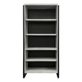 thumbnail image 1 of Modern Open Wood Laminate Bookcase Bookcase Fully Assembled Concrete Gray, 1 of 7