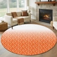 thumbnail image 1 of Modern Orange Round Area Rug 6Ft Washable Circle Rugs for Bathroom Office, Abstract Ombre Geometric Morocco Non-Slip Carpet Floor Mats Indoor Outdoor Carpet Runner Aesthetic Home Decor, 1 of 8
