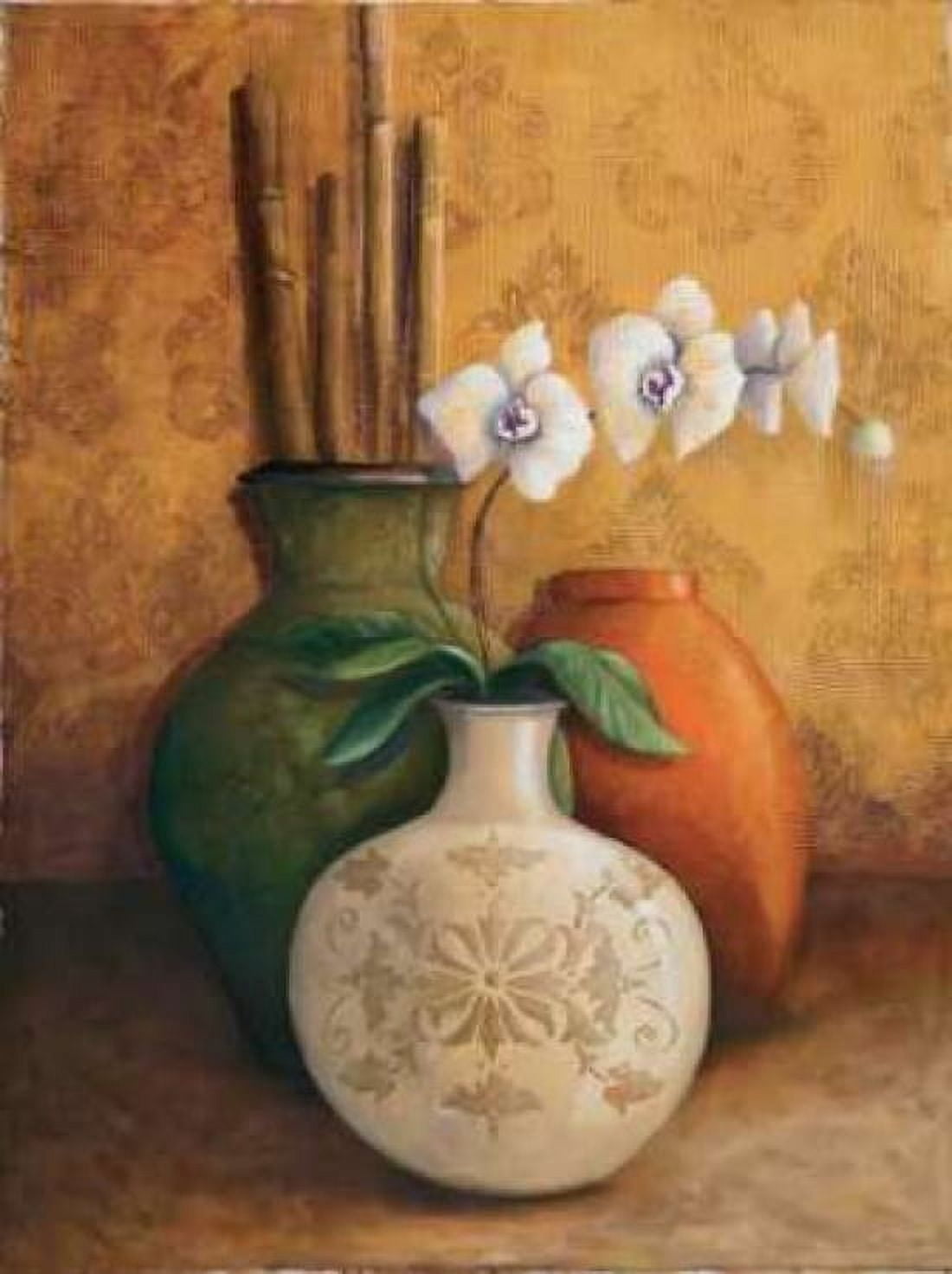 Modern Orchid I Canvas Art - 3 Bamboo Studio (22 x 28)