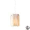 thumbnail image 1 of Modern Organics 1-Light Mini Pendant in Chrome with Sawgrass Shade - Includes Adapter Kit, 1 of 2