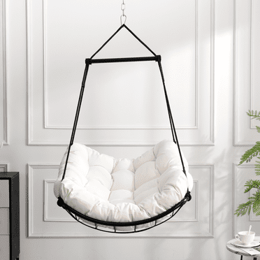 Modern Outdoor Hammock Chair Swing with Cushion for Patio, Porch, Bedroom, Garden, Courtyard, Balcony, 3 Available Color