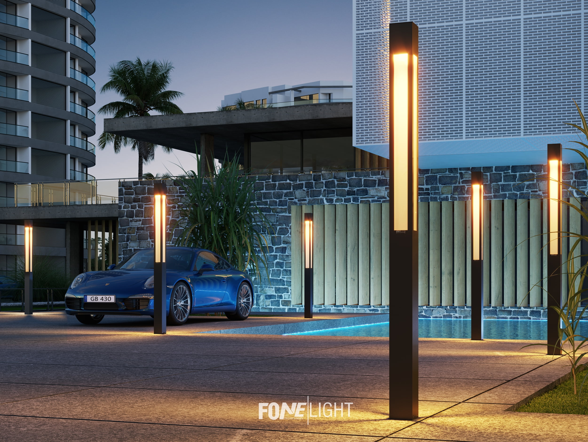 Modern Outdoor LED Light Post – Stylish & Durable