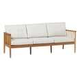 thumbnail image 1 of Modern Outdoor Solid Wood Spindle Style Triple Lounge - Natural, 1 of 5