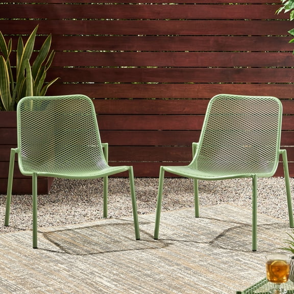 Modern Outdoor Stackable Seating | Lounge in the Sun | Iron Frame for Long - Term Use | Stack to Clear Space