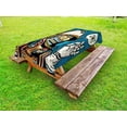 thumbnail image 1 of Modern Outdoor Tablecloth, Futuristic Comics Super Heros Like Robot in a Spacesuit with OK Quote Artwork Print, Decorative Washable Fabric Picnic Table Cloth, 58 X 84 Inches,Multicolor, by Ambesonne, 1 of 2