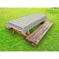 thumbnail image 1 of Modern Outdoor Tablecloth, Mysterious Vintage Maze Modern Shape in Squares Lines Work of Art Print, Decorative Washable Fabric Picnic Table Cloth, 58 X 84 Inches,Sage Green and White, by Ambesonne, 1 of 2