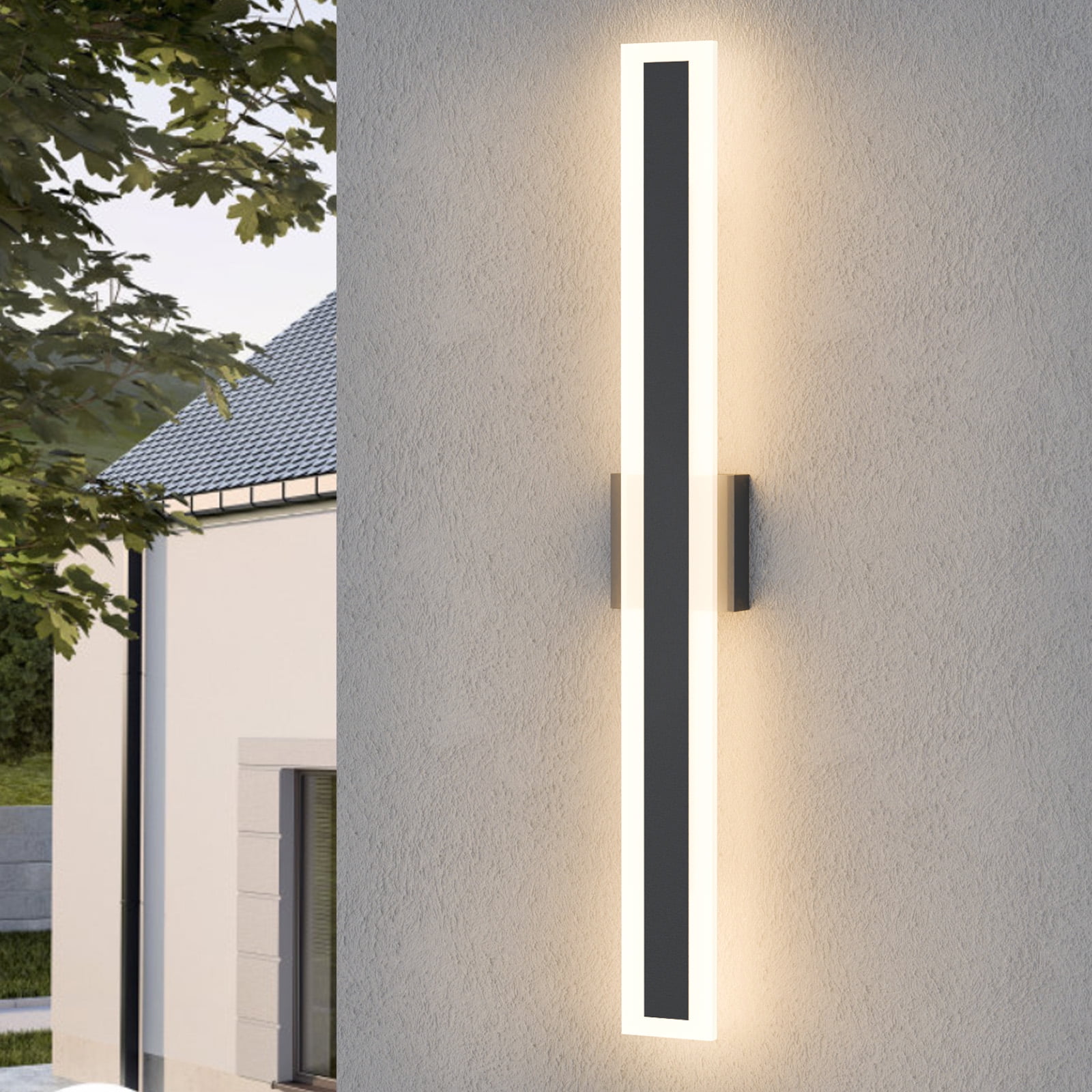 Modern Outdoor Wall Light Exterior Lighting Fixtures LED Linear IP65 ... - Weatherproof Exterior Led Lighting Fixtures