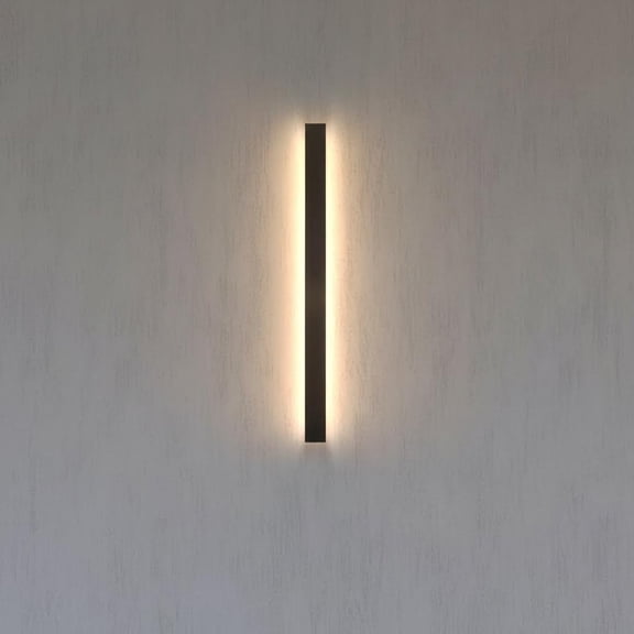 Modern Outdoor Wall Light Fixture, Black LED Outdoor Lights Exterior, Modern Porch & Patio Wall Sconce, Long Strip Wall Light Fixture Outside for House, Garage, Front Door