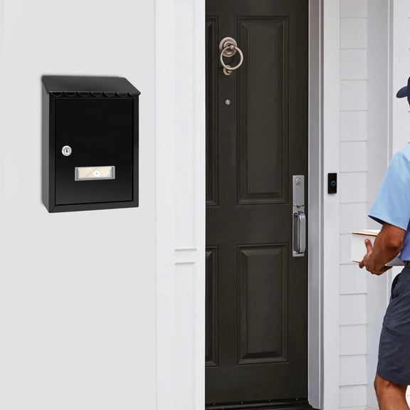 Modern Outdoor Waterproof Extra Large Drop Box Mailbox Wall Mounted, Metal Collection Boxes for House Home Outside