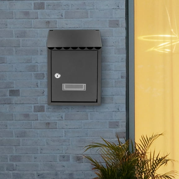 Modern Outdoor Waterproof Extra Large Drop Box Wall Mounted Mailbox with 2 Keys