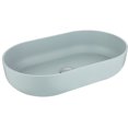 thumbnail image 1 of Modern Oval 24x14 Inch Above-Counter Bathroom Vessel Sink for Vanity Cabinet, Non-Porous Hygienic Surface with Scratch-Resistant Quick-Drain Design, 1 of 9