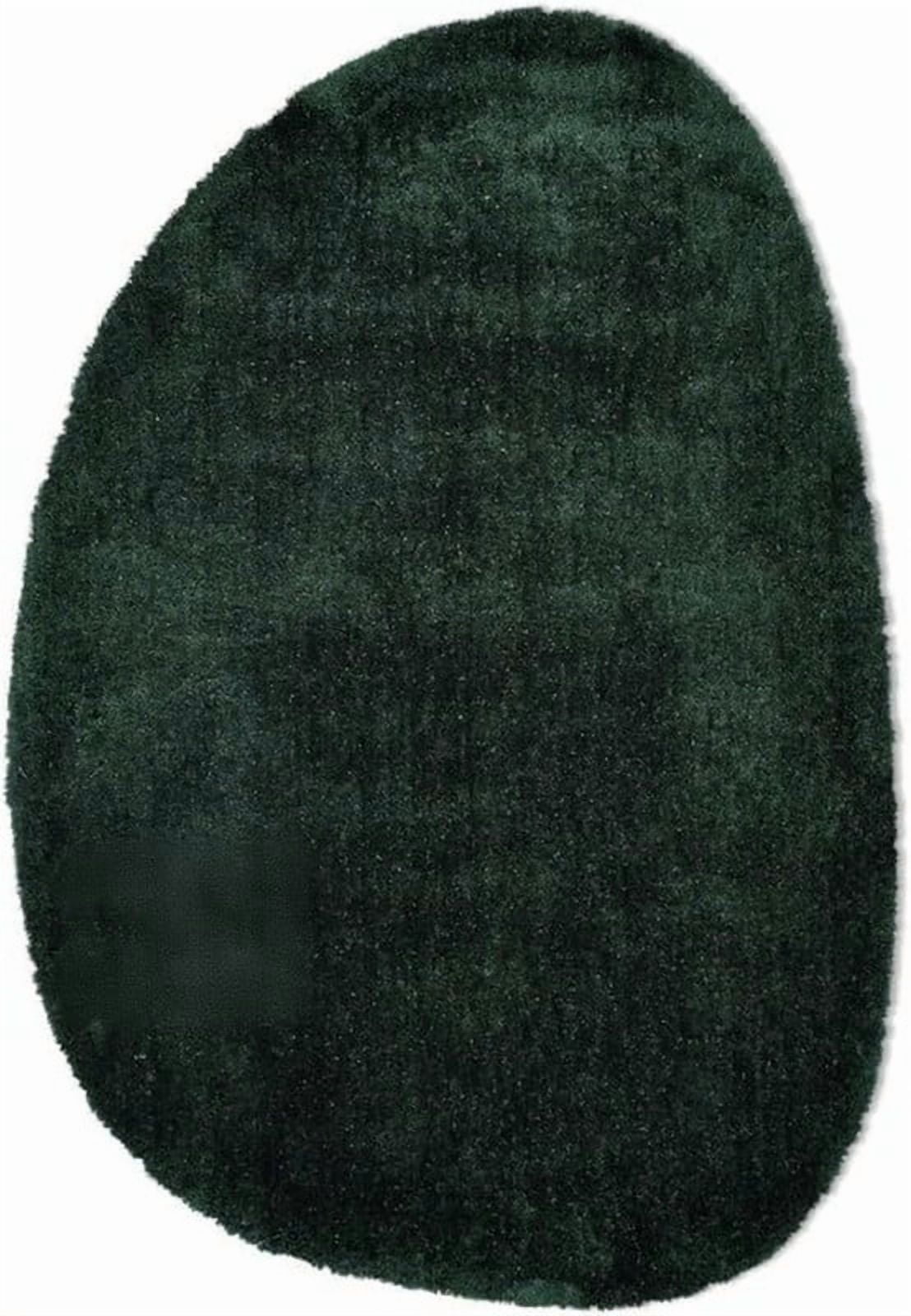 Ovoid Shape Rug Modern Oval Shape Wool Rug - Irregular Shaped with Soft and Cozy ...