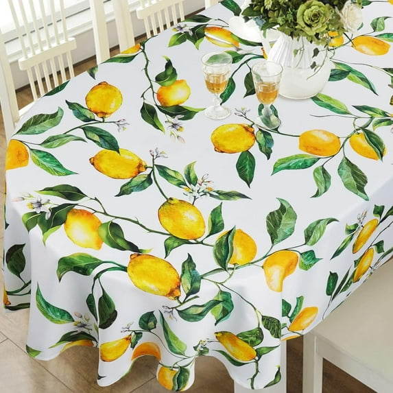 Modern Oval Tablecloth for Oval Table Smaller Than 54 x 114 inches, Waterproof Table Cloths for Dining Room Indoor Outdoor Table Cloth - 60x120in