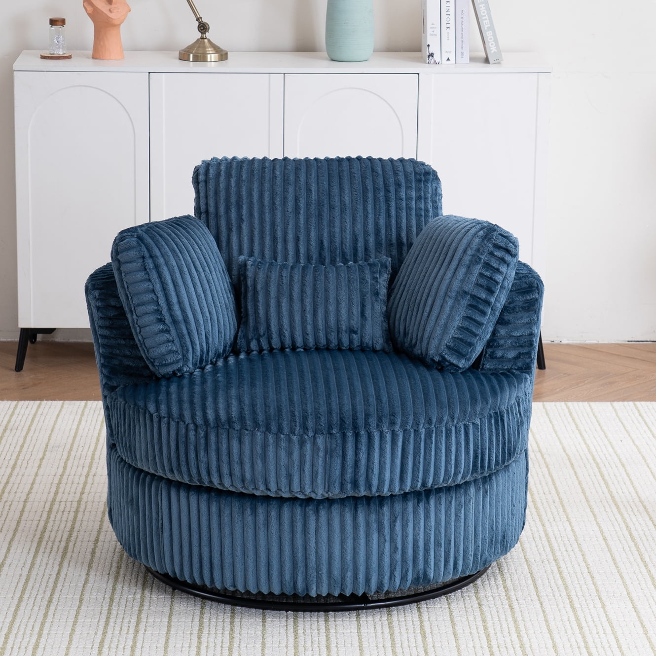 Round Swivel Barrel Chair