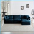 thumbnail image 1 of Modern Oversized L-Shaped Modular Sectional Sofa with Reversible Ottoman – Blue Chenille for Living Room Comfort, 1 of 17