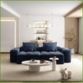 thumbnail image 1 of Modern Oversized Modular Sectional Sofa – Sparkling Chenille, 4 Pillows, No Assembly | Blue | Foam+Spring Seat | Square Arms, 1 of 25