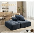 thumbnail image 1 of Modern Oversized Modular Sectional Sofa,Sparkling Chenille Fabric Soft Cushion Sofa with 2 Pillows,DIY Combination Tufted Sofa,No Assembly Required,Blue, 1 of 11