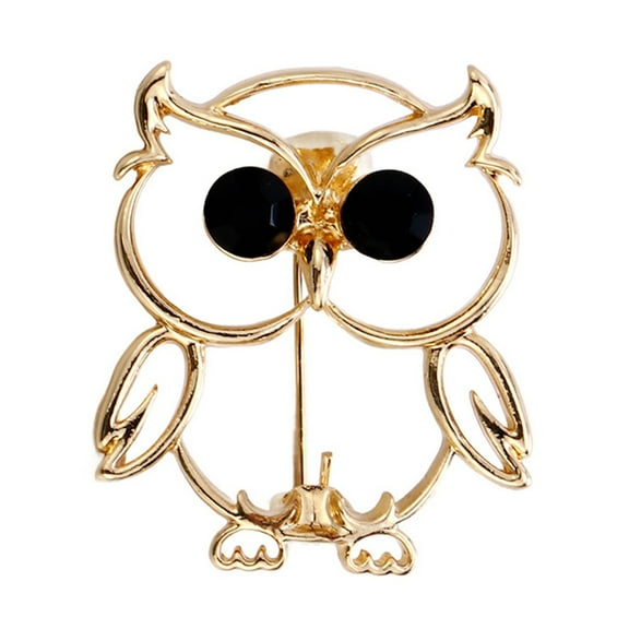 Modern Owl Brooch Stylish Jewelry 2 Color Option Lightweight Wear Corsage Pin