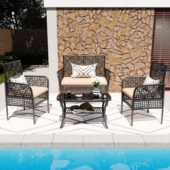 Modern PE Rattan Garden Furniture Set with Multiple Configurations / Customize Your Outdoor Area