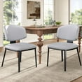 thumbnail image 1 of Modern PU Leather Dining Chairs - 2-Pack for Kitchen & Living Rooms (Gray), 1 of 15