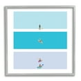 thumbnail image 1 of Modern Paddle Boarding and Kayaks Athletes Summer Sports Coastal Framed Art Print Wall Art, 17x17, 1 of 6