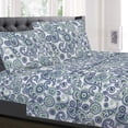thumbnail image 1 of Modern Paisley Pattern Blue and Green 4-Piece 1500 Supreme Collection Sheet Set, 1 of 2
