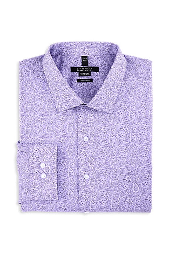 Modern Paisley Performance Dress Shirt Purple 20