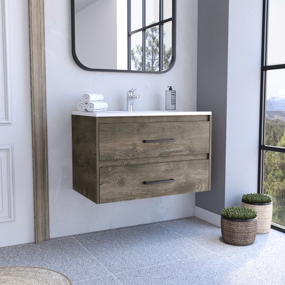 Modern Particle Board Vanity | Bathroom Use with Stylish Sink | Complete Your Bathroom Decor