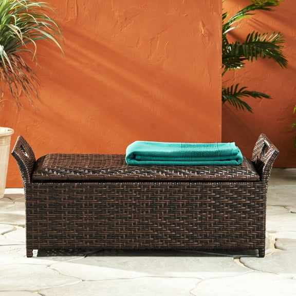 Modern Patio Storage Furniture - With Weather Resistance And Sleek Lines Outdoor Bench With Stylish Design Practical For Garden