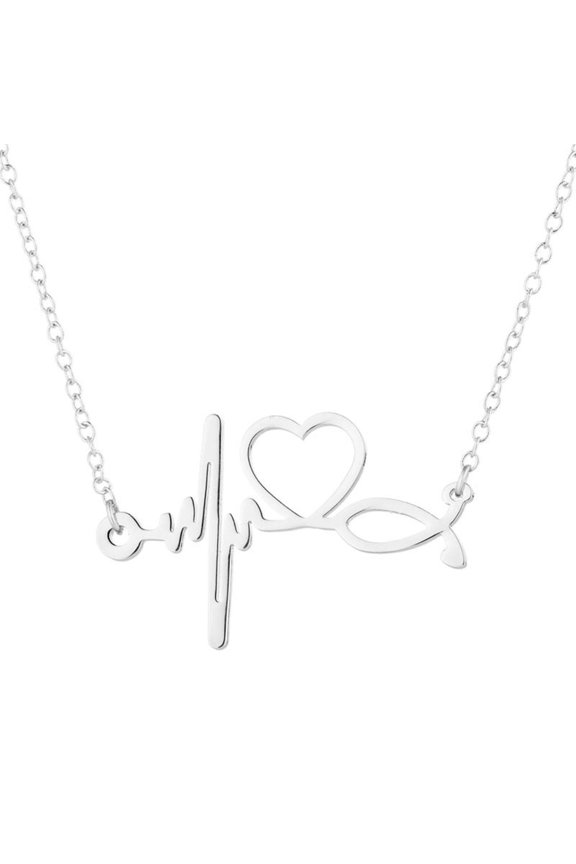 Modern Pattern Clavicle Necklace for Healthcare Professionals - Stainless Steel Daily Wear Jewelry