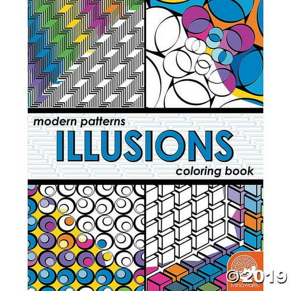 Modern Patterns Illusions Coloring Book