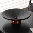 thumbnail image 1 of Modern Pedestal Fruit Bowl with Drainage System Elevated Snack Serving Platter Non-Slip Base Rustic Texture Kitchen Dining Table Centerpiece, 1 of 4