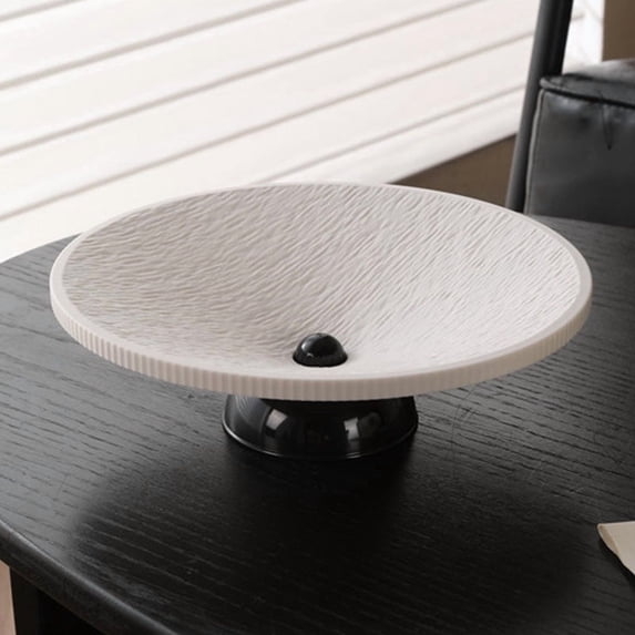 Modern Pedestal Fruit Plate, Plastic Serving Bowl With Drainage SyStems, High Footed Snack Tray, Kitchen Countertop Organizer, Living Room Display Dish