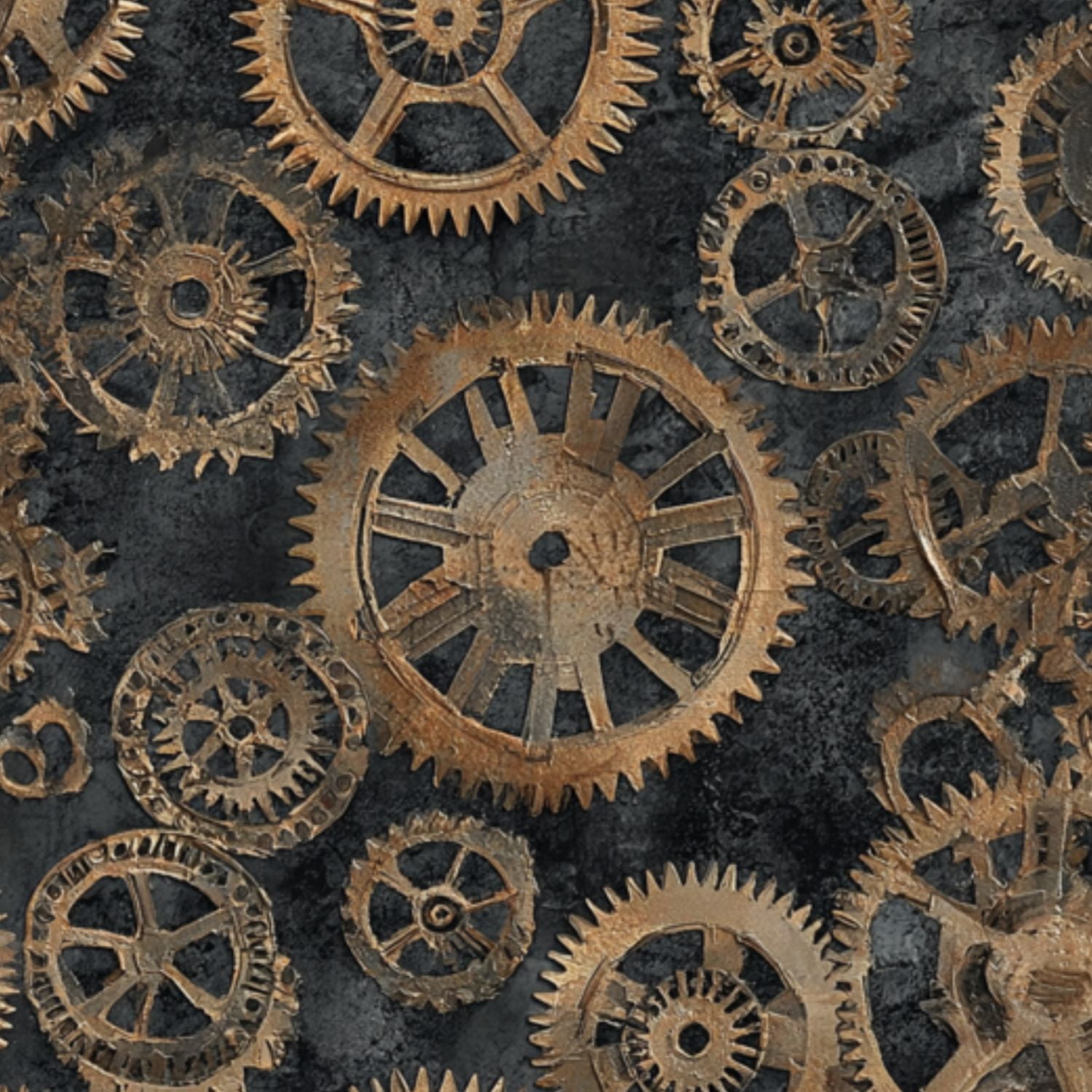 Modern Peel and Stick Wallpaper 17.7in x 9.8ft Steampunk Gear Vintage ...