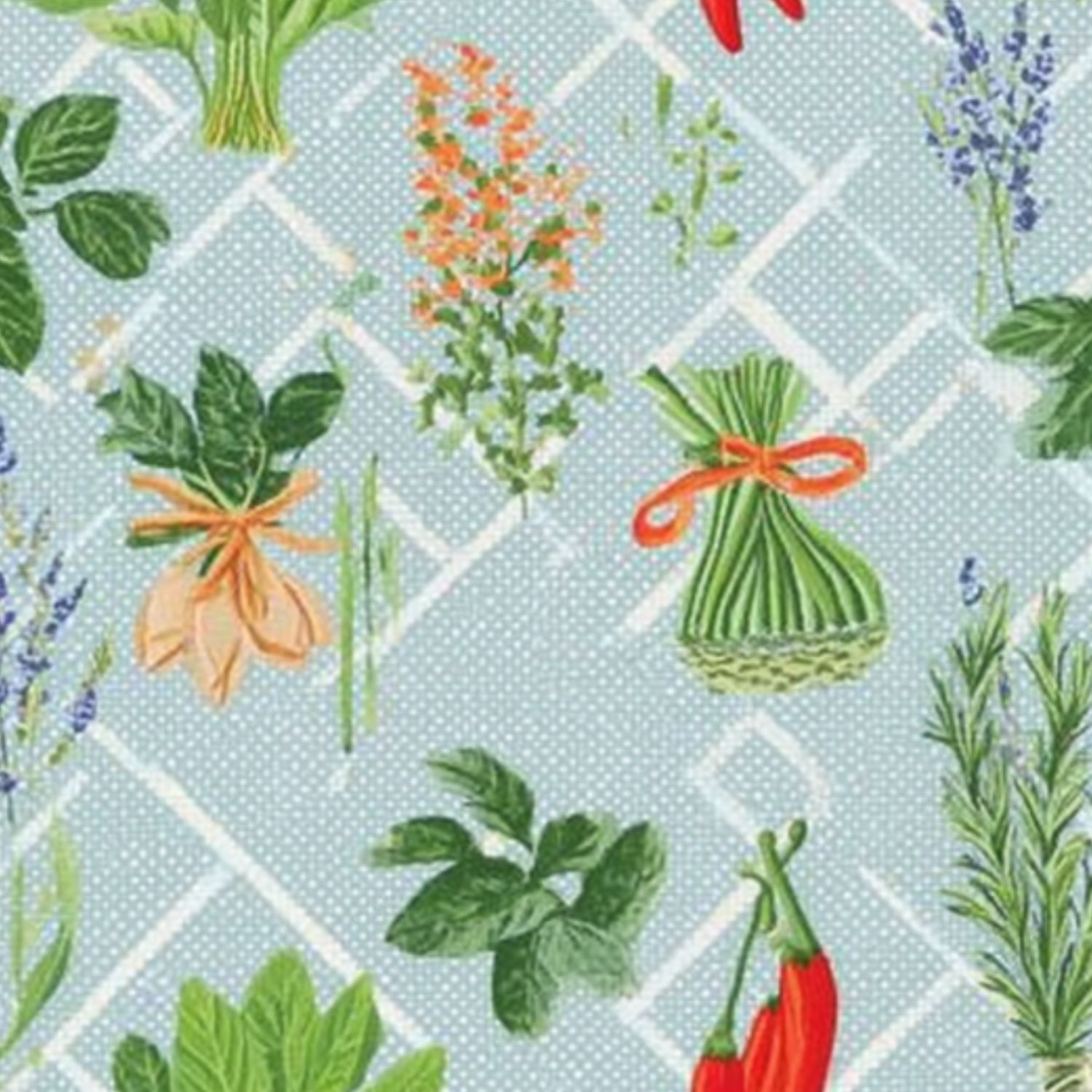 Modern Peel and Stick Wallpaper 23.6in x 9.8ft Herb Spice Fresh Greenery Chili Peppers Lavender Blue Contact Paper Self-Adhesive Removable Wall Paper for Bedroom Kitchen Cabinet Renter Friendly