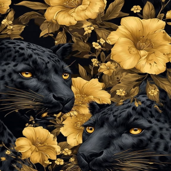 Modern Peel and Stick Wallpaper 23.6in x 9.8ft Yellow Floral Design Leopard Contact Paper Vinyl Waterproof Self Adhesive Wall Paper for Bedroom Shelf Cabinet Renter Friendly