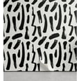 thumbnail image 1 of Modern Peel & Stick Wallpaper, Contemporary Abstract Grungy Weathered Random Monochromatic Brush Strokes Lines, Self-Adhesive Living Room Kitchen Accent, 3 Sizes, Black and White, by Ambesonne, 1 of 6