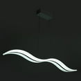 thumbnail image 1 of Modern Pendant Lamp Acrylic LED Strip Linear Chandelier Living Room Lighting 38W, 1 of 12