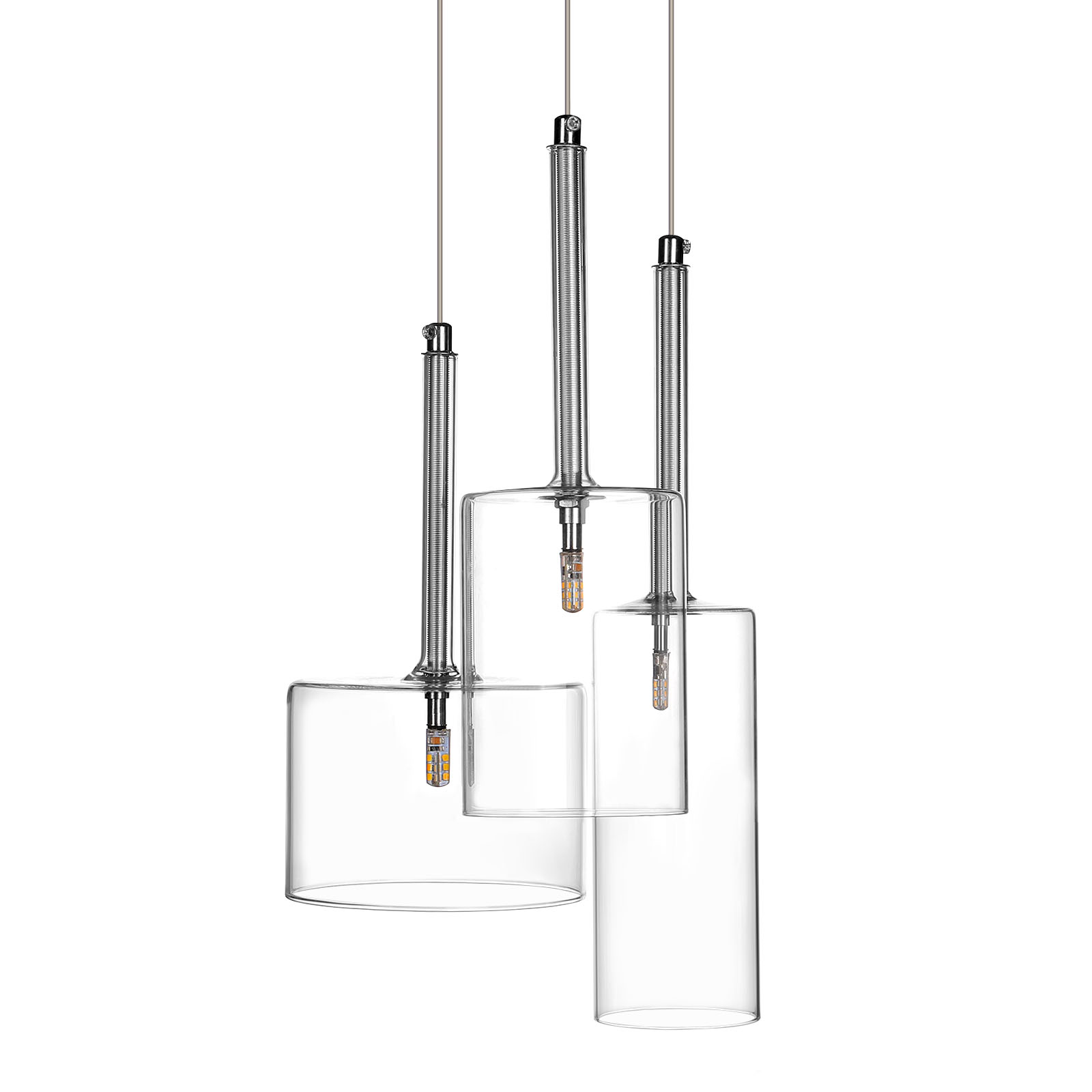 Modern Pendant Light with Bulbs Height Adjustable Mini Hanging Light