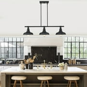 Modern Pendant Lighting for Kitchen Island Industrial Matte Black Ceiling Mount Light Fixture for Living Room, Dining Table, Bars E26