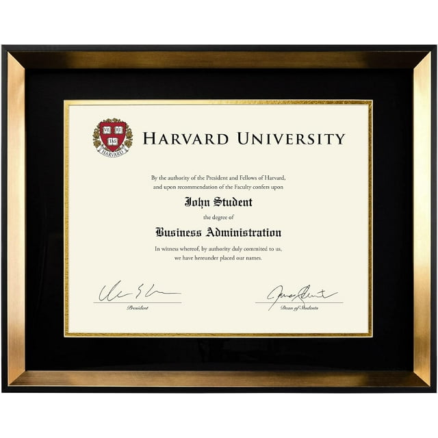 Modern Photo Document Frame 8.5X11 With Double Mat Graduation Diploma