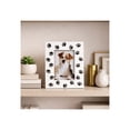 thumbnail image 1 of Rectangle Picture Frames for Tabletop Display - Modern Paw-Print Decorative Photo Frame for Console, Mantel, and Shelf - Wood and Glass Pictures for Study and Office Desk - 9", Black & White, 1 of 10