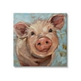 thumbnail image 1 of Modern Pig Portrait Farm Animal Animals & Insects Painting Gallery Wrapped Canvas Print Wall Art, 1 of 7