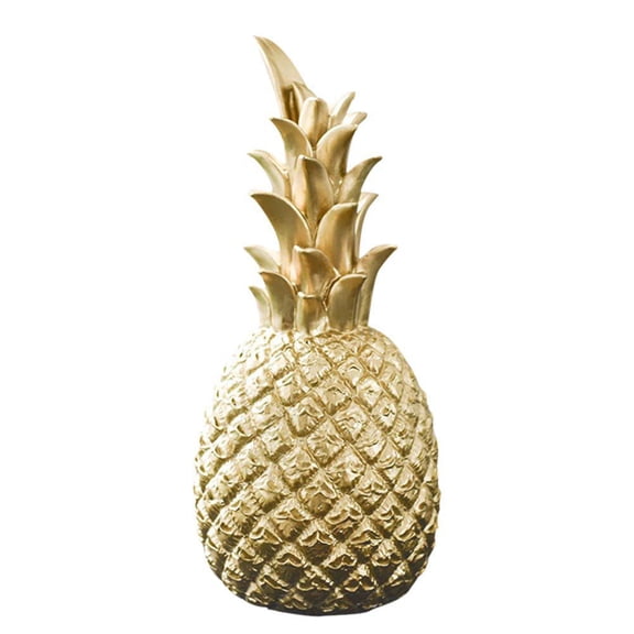 Modern Pineapple Shaped Figurine Gold Black Pineapple Crafts Miniatures Gift For Vintage Home Decoration Accessories Maison,Gold,S