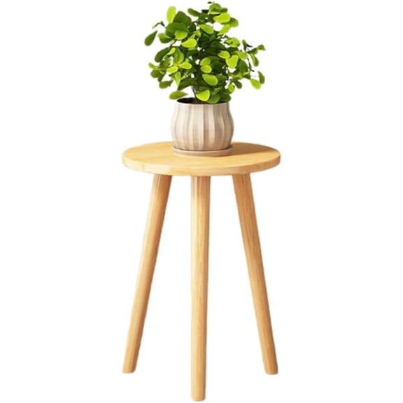 Modern Plant Stool Flower Display Stool, Wooden Round Side Table Plant Stand, Flower Display Stand Outdoor Wooden Plant Stool Plants Pot Rack, Tall Planter Holder for Room Indoor Outdoor Decor