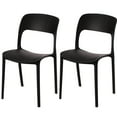 thumbnail image 1 of Modern Plastic Outdoor Dining Chair with Open Curved Back, 1 of 7
