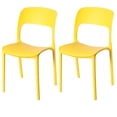 thumbnail image 1 of Modern Plastic Outdoor Dining Chair with Open Curved Back, 1 of 7